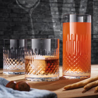 Diamante Bicchiere Whisky DOF 38 cl In Vetro Set 6 Pz