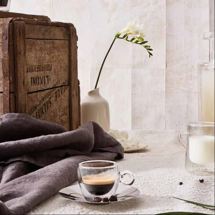 Thermic Glass Drink & Design Espresso Tazzina Caffè 6.5 cl In Vetro Termico Borosilicato Set 2 Pz