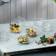 Thermic Glass Food & Design Single-Portion Casserole Dish with Handles 16 cl Set 2 Pcs