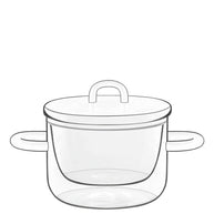 Thermic Glass Food & Design Small Pot with Lid 25 cl Set 2 Pcs
