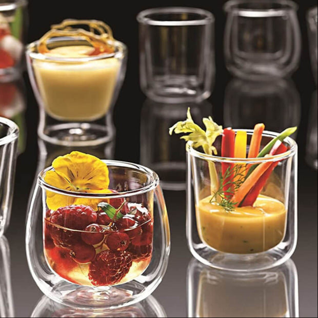 Thermic Glass Food & Design Michelangelo Bicchierino Monoporzione 11 cl In Vetro Termico Borosilicato Set 2 Pz