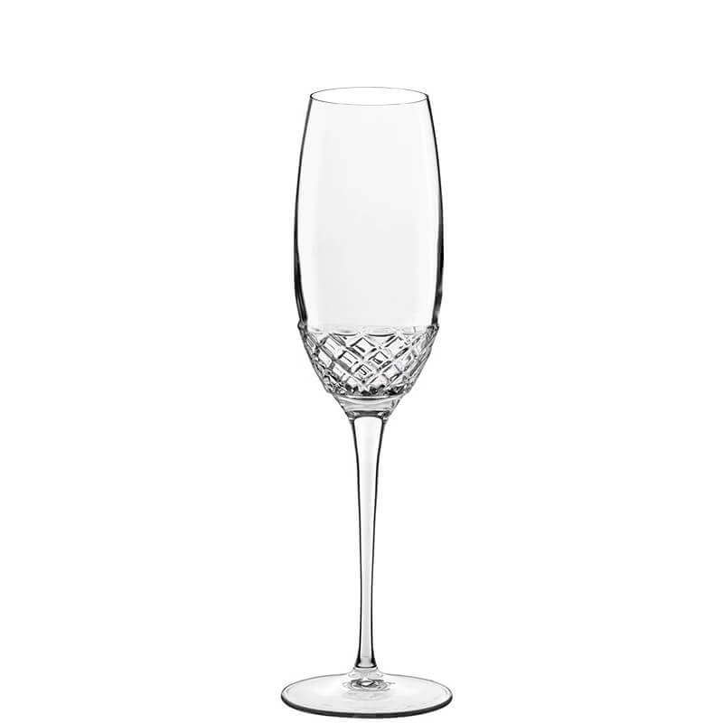 Roma 1960 Calice Flute 24 cl In Vetro Set 6 Pz