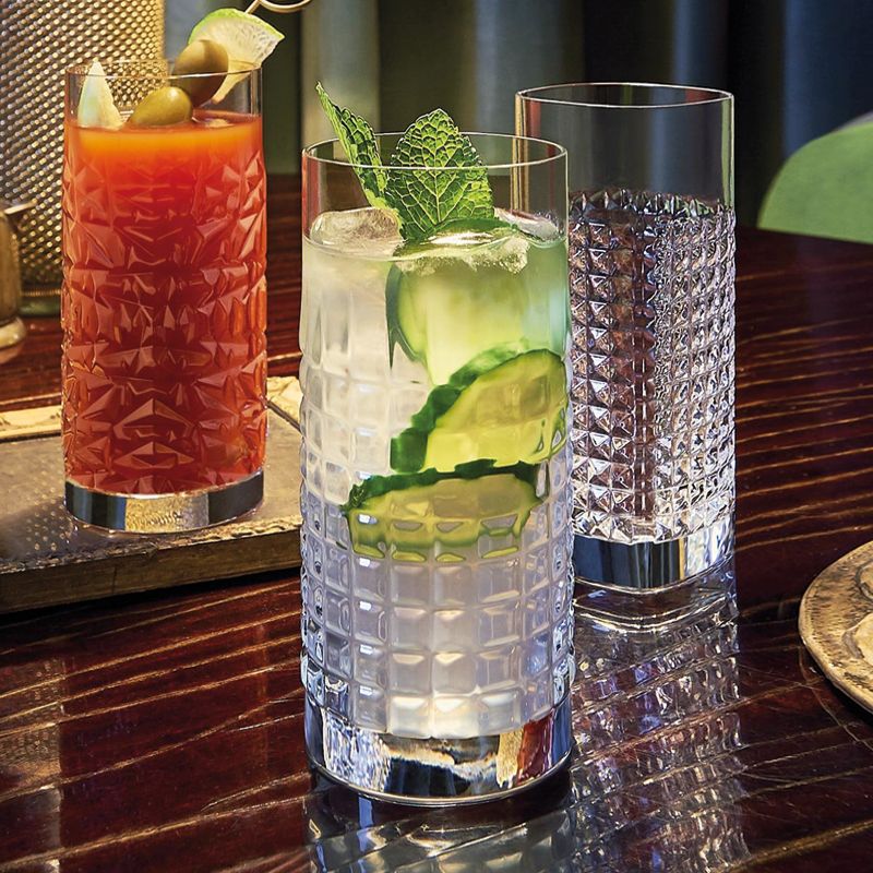 Mixology Texture Highball Drink Glass 48 cl Set 6 Pcs
