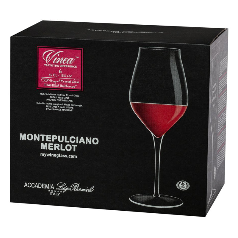 Vinea Red Wine Glass Montepulciano Merlot 45 cl Set 6 Pcs