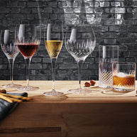 Diamante Calice Vino Bianco Riesling 38 cl In Vetro Set 4 Pz