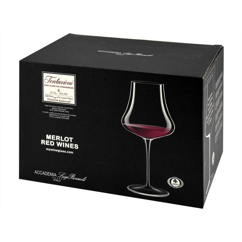 Tentazioni Red Wine Glass Merlot 57 cl Set 6 Pcs