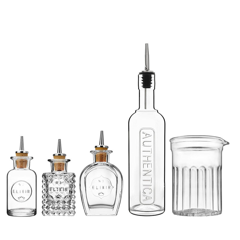 Mixology Barware & Cocktail Set Regalo In Vetro Set 5 Pz