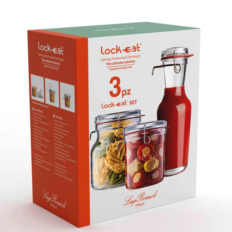 Lock Eat Ensemble De Bocaux Avec Couvercle Hermétique Lot 3 Pcs