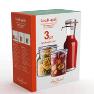 Lock Eat Ensemble De Bocaux Avec Couvercle Hermétique Lot 3 Pcs