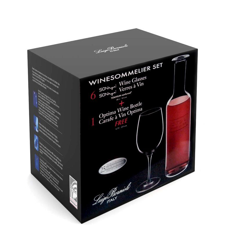Winesommelier Set of Wine Glasses and Bottle Set 7 Pcs