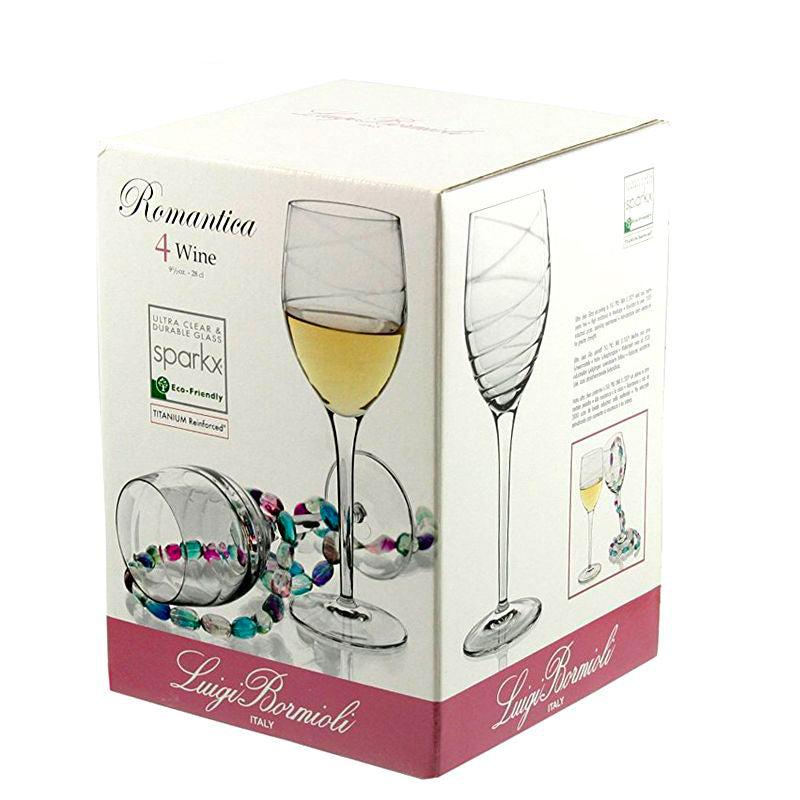Romantica White Wine Glass 28 cl Set 4 Pcs