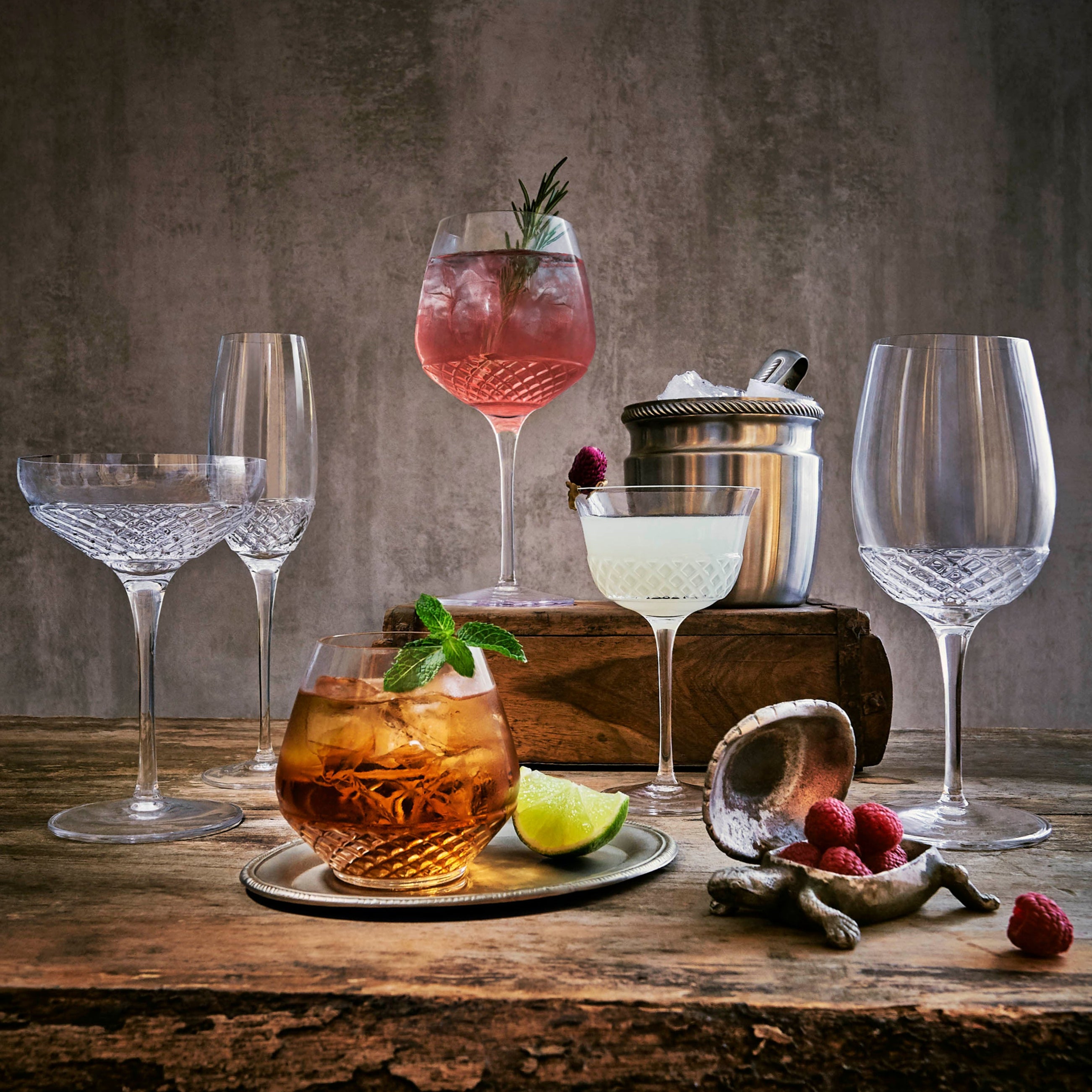 Roma 1960 Calice Gin Tonic 80.5 cl In Vetro Set 6 Pz