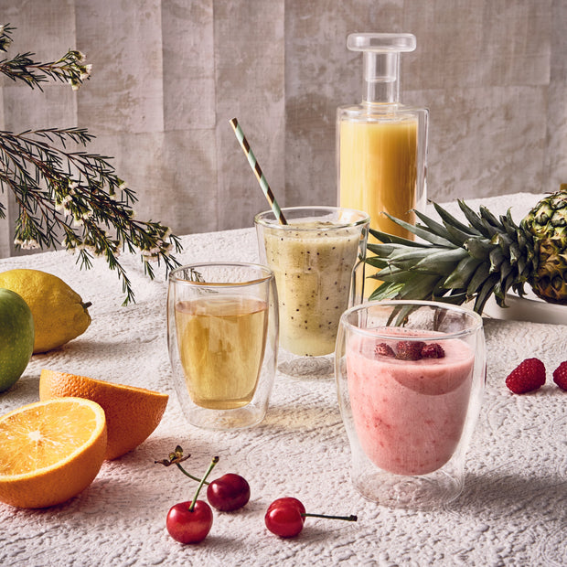 Thermic Glass Drink & Design Duos Acqua Bicchiere Acqua 35 cl In Vetro Termico Borosilicato Set 2 Pz