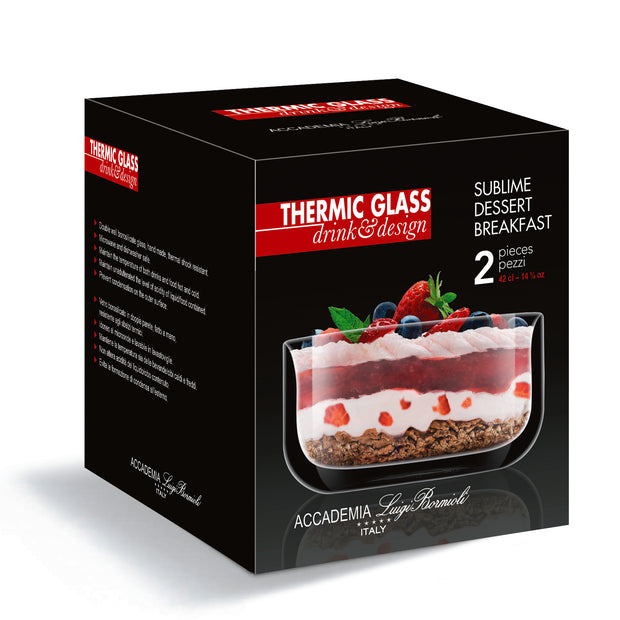 Thermic Glass Drink & Design Sublime Dessert Bowl Ice Cream 42 cl Set 2 Pcs