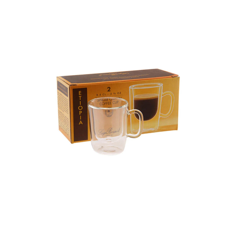 Thermic Glass Monorigine Etiopia Coffee Cup 8.5 cl Set 2 Pcs