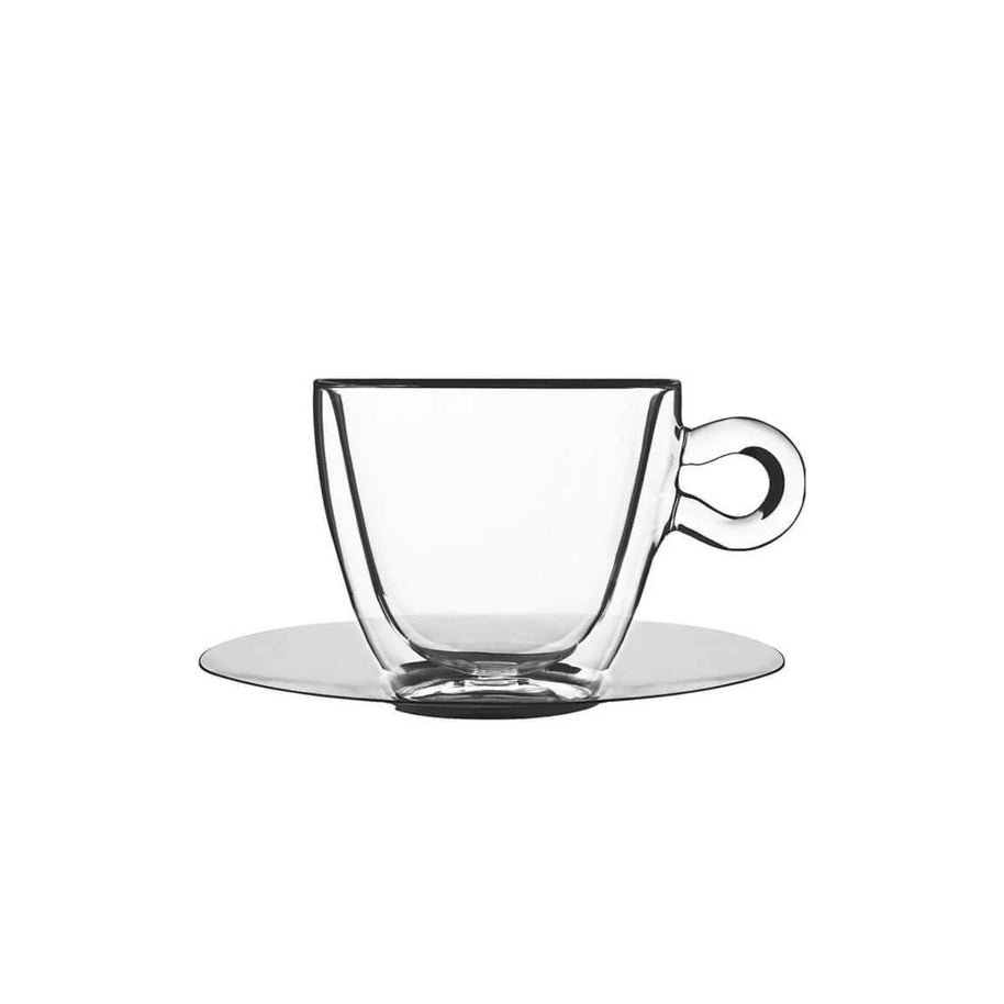 Thermic Glass Drink & Design Espresso Tazzina Caffè 6.5 cl In Vetro Termico Borosilicato Set 2 Pz